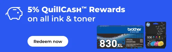 Image of 5% QuillCASH Rewards on all ink & toner.