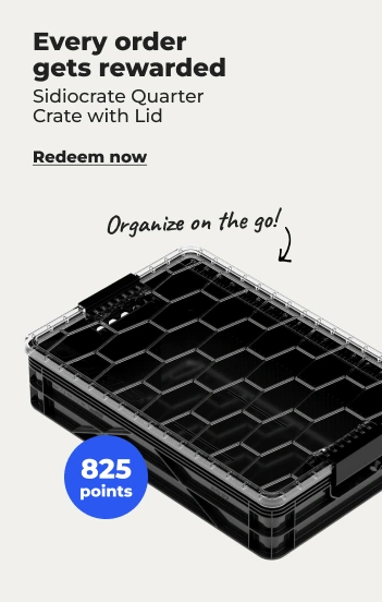 Redeem now:Sidiocrate quarter crate with 825 points