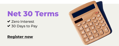 Shop now: Net 30 terms