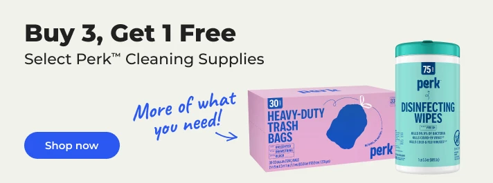 Shop now: Buy 3 get 1 Perk cleaning supplies