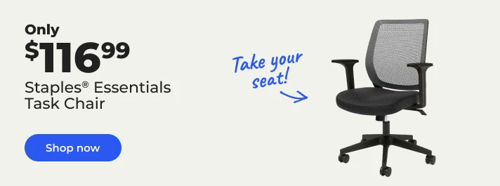 Shop now: Staples Essentials Task chair save 25%