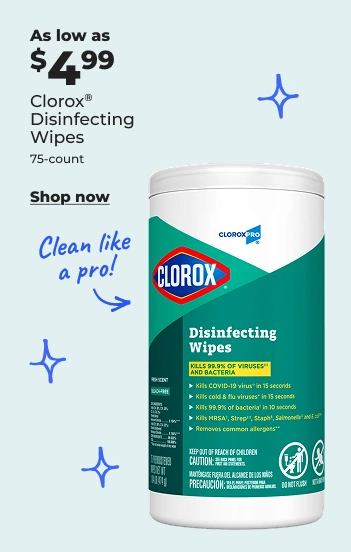 Shop now: As low as $4.99 Clorox
