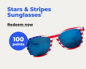 Redeem now: Stars & Stripes Sunglasses - 100 pts