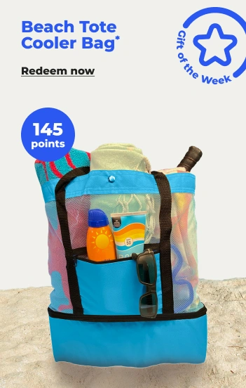 Redeem now: Beach Tote Cooler Bag 145 points