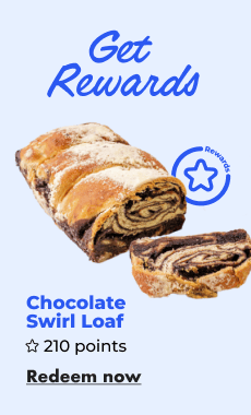 Redeem now: Chocolate Swirl Loaf 210 points
