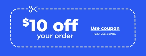 Use coupon:$10 off w/ 225 points
