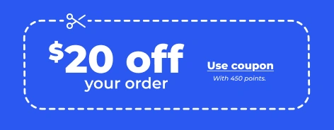 Use coupon:$20 off w/ 450 points