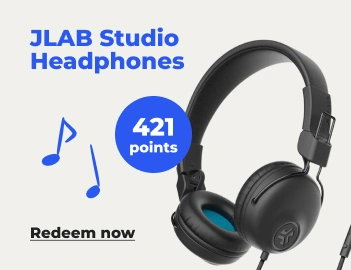 Redeem now: JLAB studio headphones - 421 pts