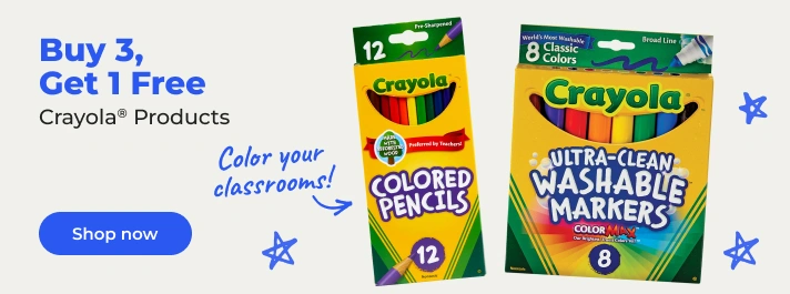 Shop now: buy 3 get 1 free Crayola products
