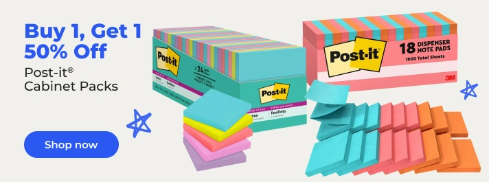 Shop now:Buy 1, Get 1 50% Post-It Note Cabinet Packs