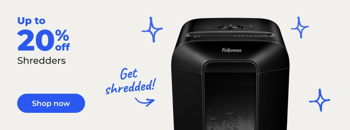 Shop now: up to 20% off shredders