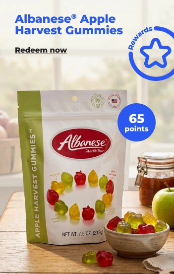 Redeem now: Albanese Apple Harvest Gummies with 65 points