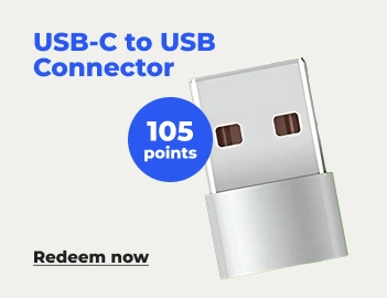 Redeem now: USB-C to USB connector with 105 points