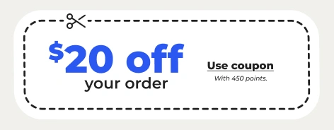 Use coupon: $20 off with 450 points