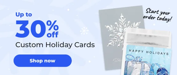 Shop up to 30% off custom holiday cards