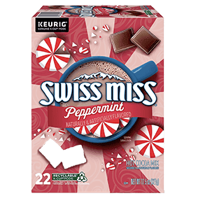 Swiss Miss Chocolate Peppermint Hot Cocoa Mix, Keurig K-Cup Pod, 22/Box (5000355689)