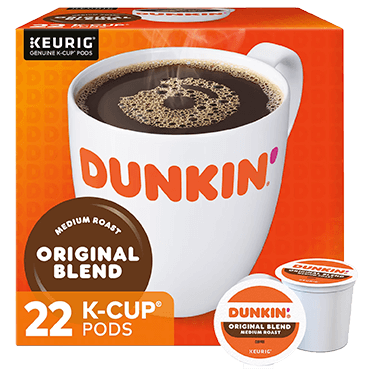 Dunkin' Original Blend Coffee Keurig® K-Cup® Pods, Medium Roast, 176/Case (006933)
