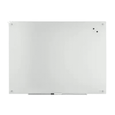 TRU RED™ Magnetic Tempered Glass Dry Erase Board, White, 4' x 3' (TR61196)