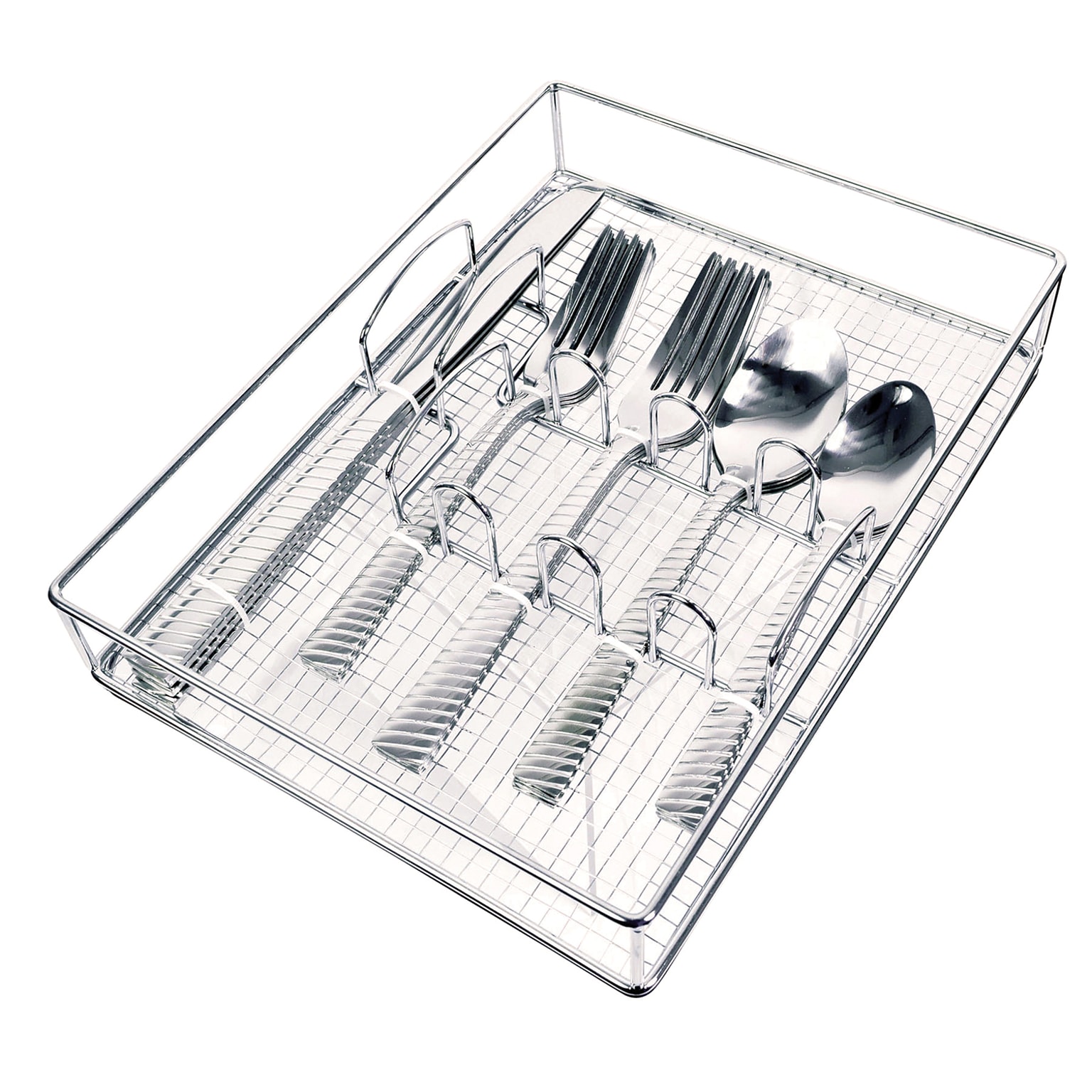 EuroHome Stainless Steel Cutlery Set with Storage Tray, 21 Piece (DKN2107)