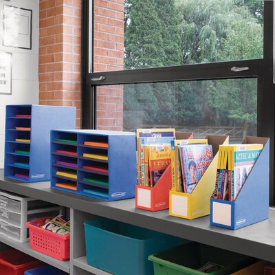 Bankers Box 12.88" x 4.25" x 11.38" Cardboard Magazine File, Assorted Colors, 6/Pack (3381901)