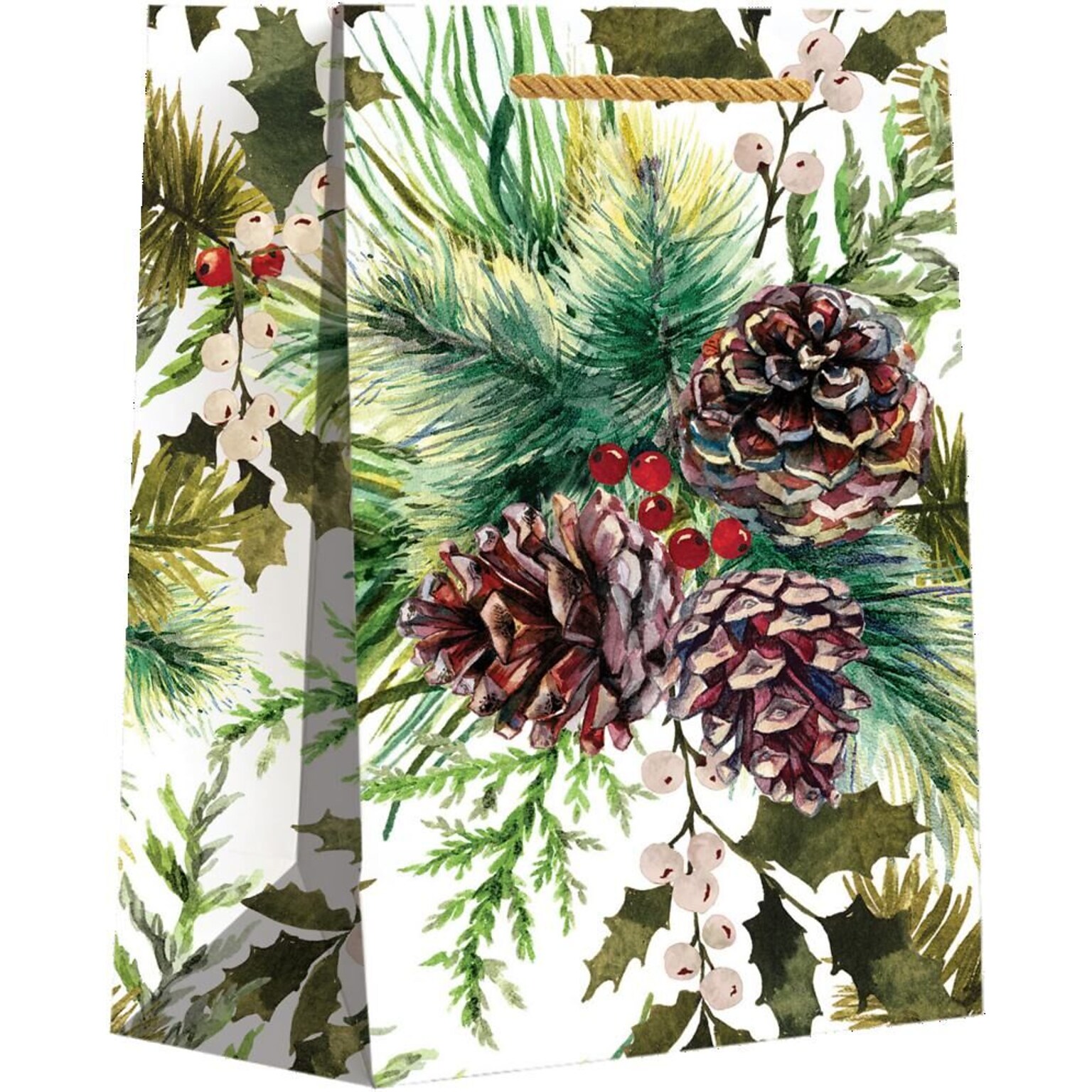 JAM Paper Small Elegant Pine Gift Bags, Assorted Colors, 120/Pack (526BXST7831)