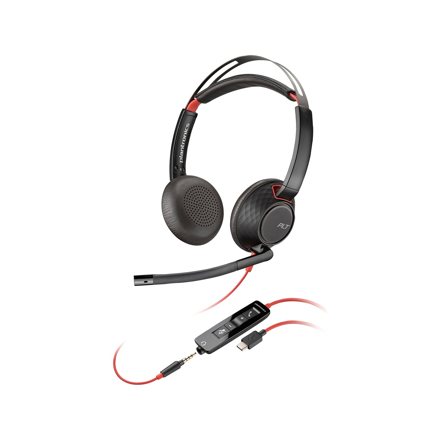 Poly Blackwire 5220 Stereo Headset, USB-C/3.5mm, UC Certified (8X231AA)