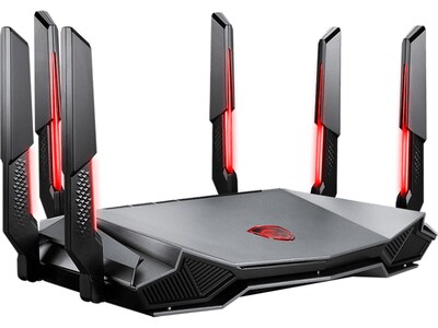 MSI RadiX AXE6600 AX6600 Tri Band MU-MIMO WiFi 6E Gaming Router, Black/Red (RADIXAXE6600)