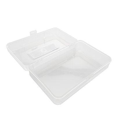 Bazic Clasp Pencil Case, Clear (840)