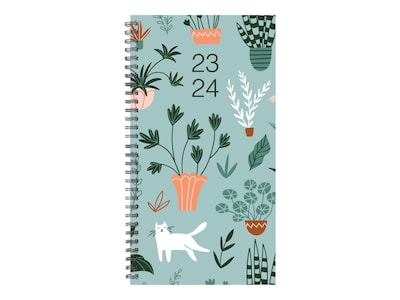 2023-2024 Willow Creek Houseplants 3.5 x 6.5 Academic Weekly & Monthly Planner, Paperboard Cover,