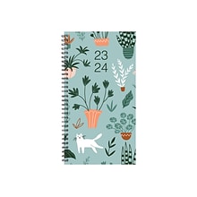 2023-2024 Willow Creek Houseplants 3.5 x 6.5 Academic Weekly & Monthly Planner, Paperboard Cover,