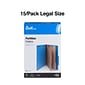 Quill Brand® 2/5-Cut Tab Pressboard Classification File Folders, 2-Partitions, 6-Fasteners, Legal, Blue, 15/Box (7-39026)