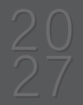 2027 Willow Creek Charcoal 7.5 x 9.5 Monthly Desk Calendar, Assorted Colors (66386)