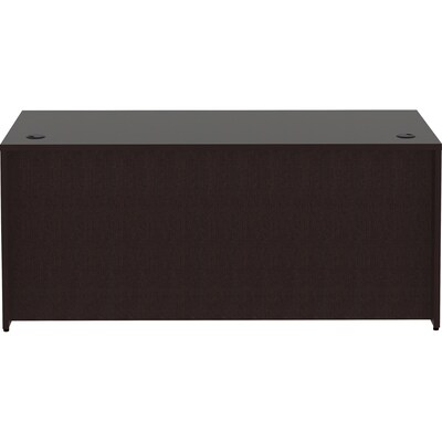 Lorell Essentials 66" W Executive Desk Shell, Espresso Brown (LLR18207)