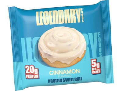 Legendary Foods Cinnamon Protein Sweet Roll, 2.3 oz., 8/Box (10054)