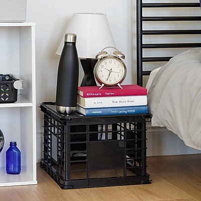 Iris Stacking File Crates, Letter/Legal Size, Black (270010/200309)