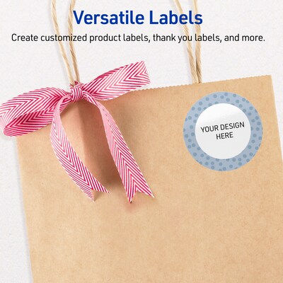 Avery Laser/Inkjet Circle Multipurpose Labels, 2" Dia., White, 120/Pack (S00-F8M)