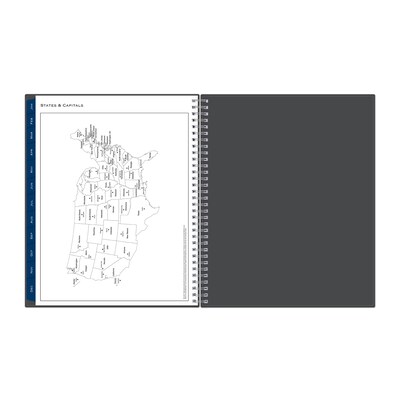 2026 Blue Sky Passages 8.5" x 11" Calendar Year Weekly & Monthly Planner, Plastic Cover, Gray (100009-26)