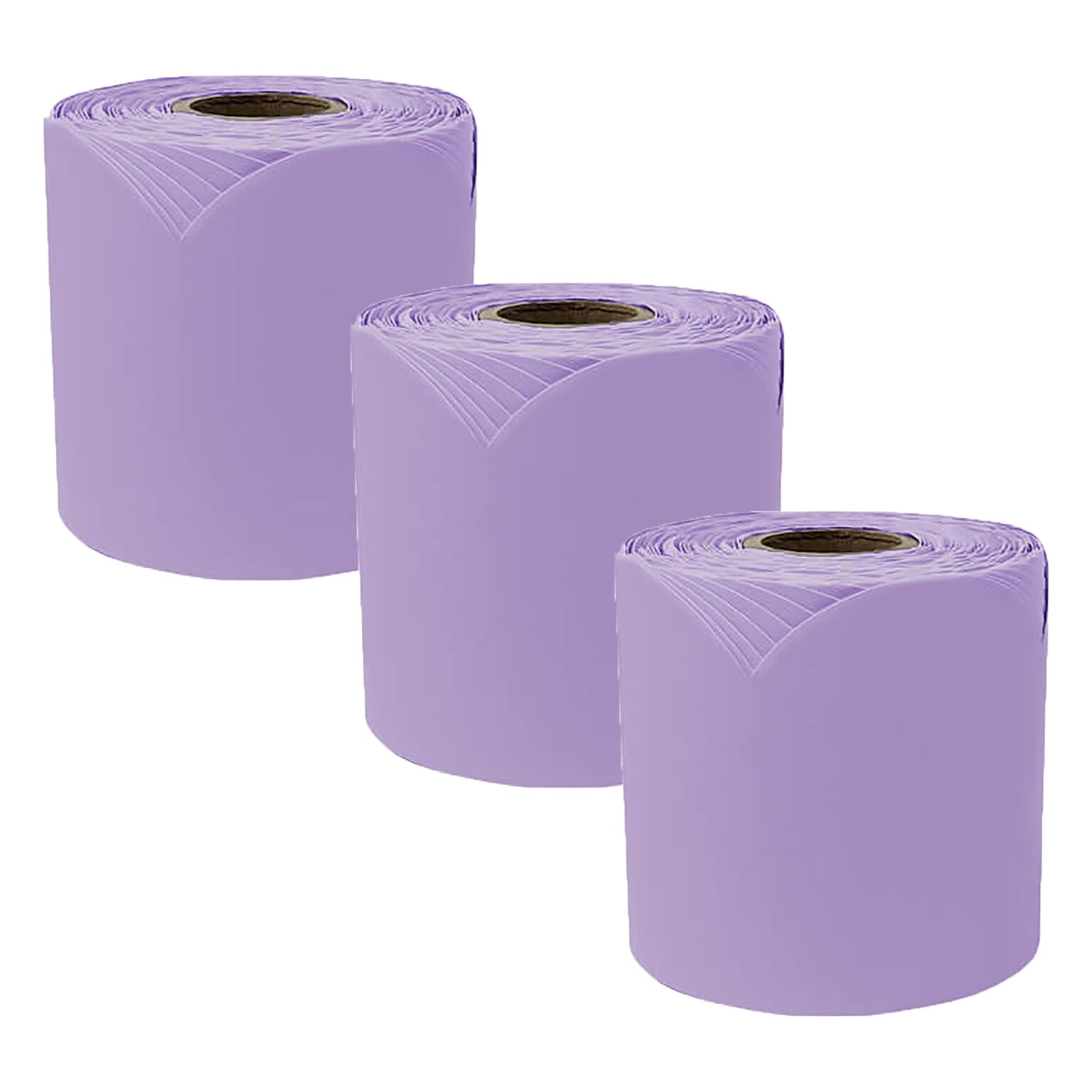 Carson Dellosa Education Rolled Scalloped Bulletin Board Border, 3 x 65, Lilac, 3/Bundle (CD-108536-3)
