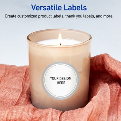 Avery Laser/Inkjet Circle Multipurpose Labels, 3" Dia., White, 60/Pack (S00-F3A)