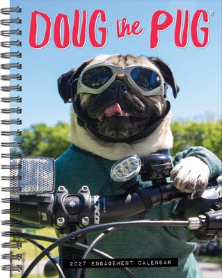 2027 Willow Creek Doug the Pug 6.5 x 8.5 Weekly & Monthly Desk Calendar (64405)