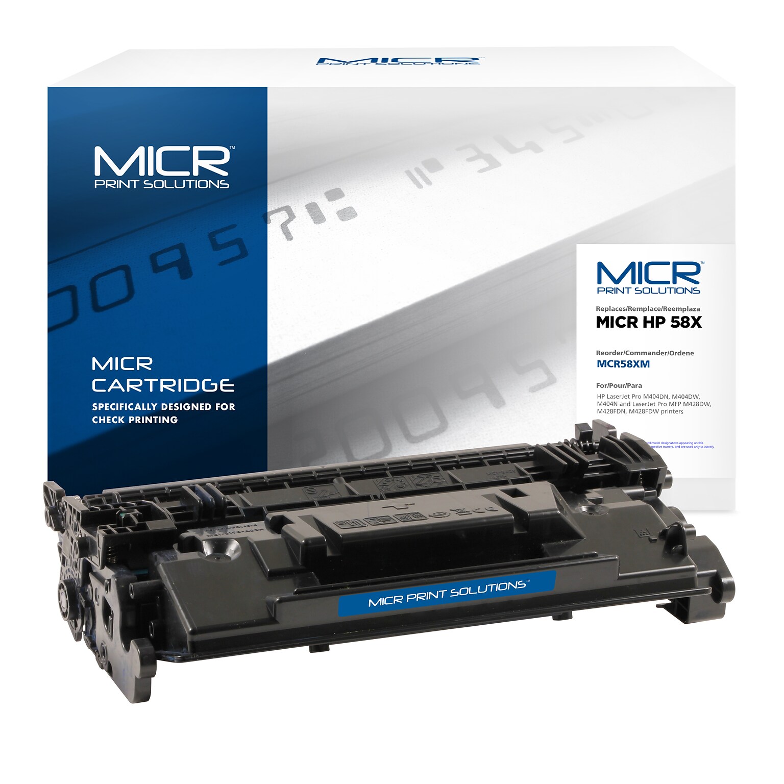 MICR Print Solutions Compatible Black High Yield MICR Toner Cartridge Replacement for HP 58X (CF258X)