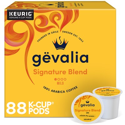 Gevalia Signature Blend Coffee Keurig K-Cup Pod, Light Roast, 88/Box (5305CT)