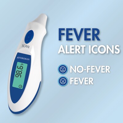 Veridian Healthcare Infrared Digital Ear Thermometer, White (09-340)