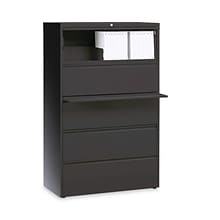 Hirsh Industries® Lateral File Cabinet, 5 Letter/Legal/A4-Size File Drawers, Charcoal, 36 x 18.62 x
