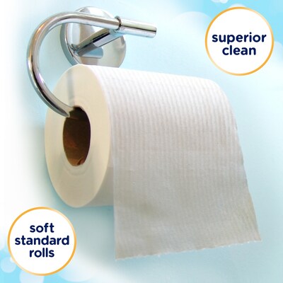 Cottonelle CleanCare 1-Ply Standard Toilet Paper, White, 150 Sheets/Roll, 48 Rolls/Pack (12456)