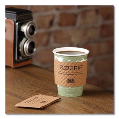 Eco-Products EcoGrip Hot Cup Sleeves, Kraft, 1,300/Carton (EG-2000)