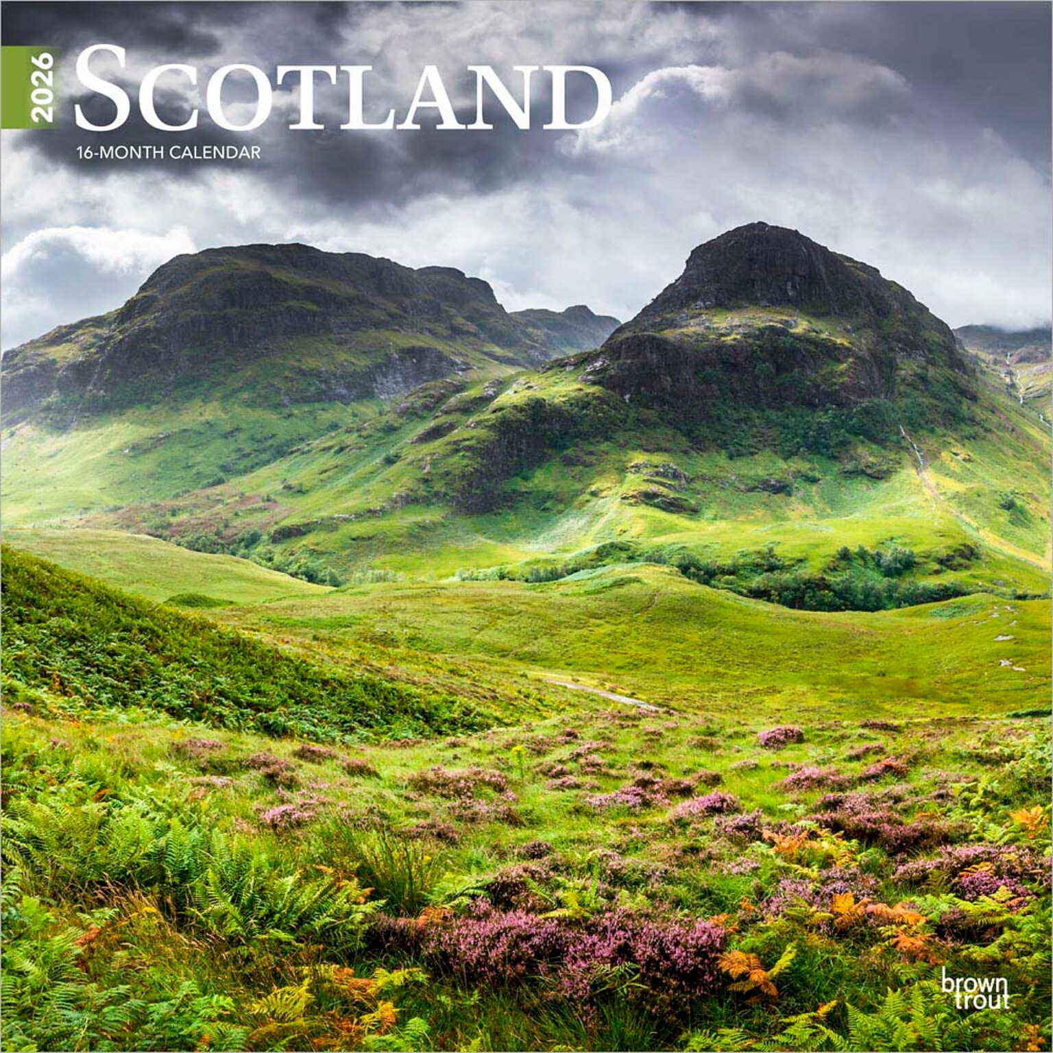2026 BrownTrout Scotland 12 x 12 Monthly Wall Calendar (9798330705474)