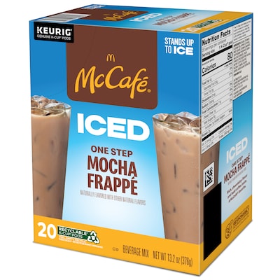 McCafe Mocha Frappe Iced Coffee Keurig® K-Cup® Pods, Medium Roast, 80/Carton (5000372394CT)