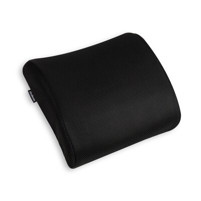 Mind Reader Memory Foam Ergonomic Lower Back Cushion Office Chair Support, Black (BACKFOAM-BLK)