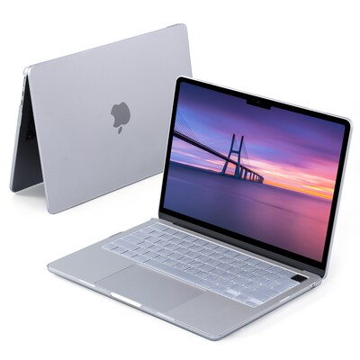 Techprotectus Hard-Shell Case with Keyboard Cover Clear , Apple 13" Macbook Air M2(TP-TCL-K-MA13M2)